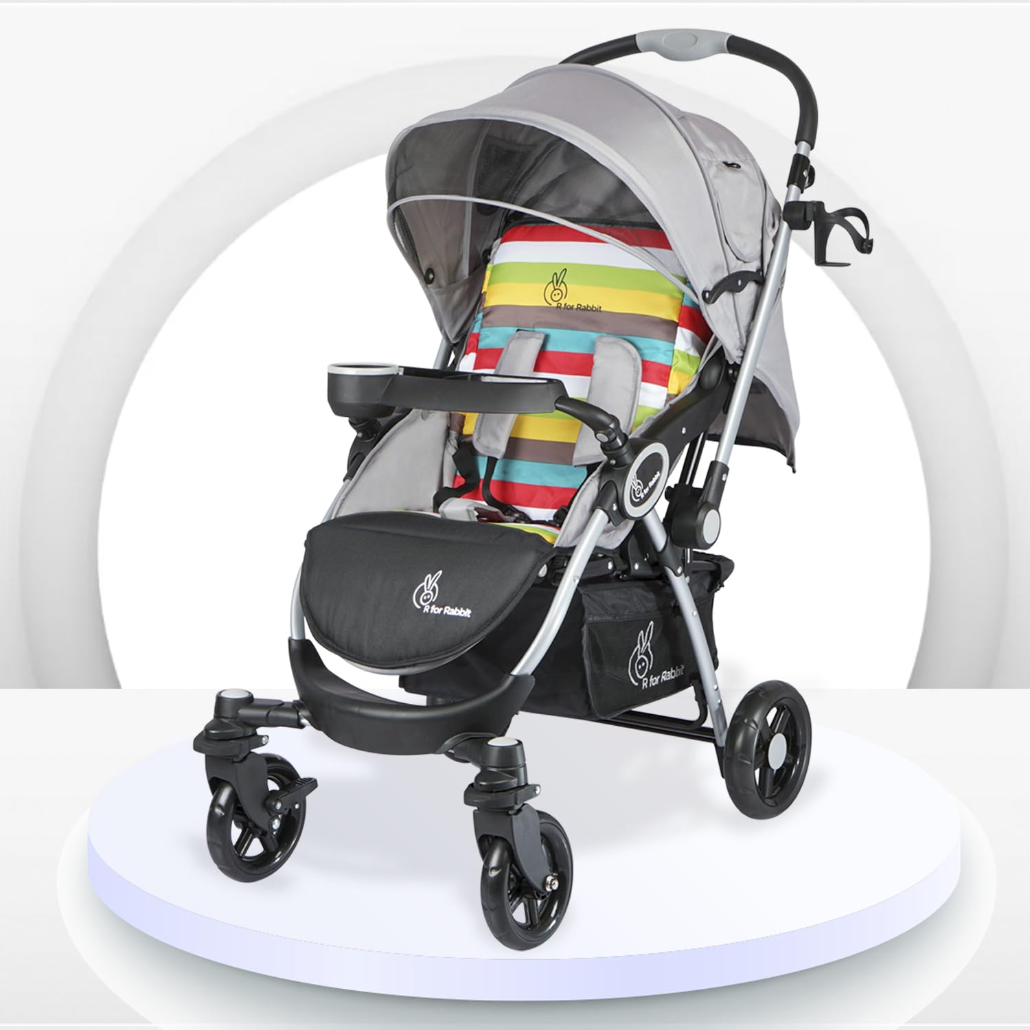 Rainbow R for Rabbit stroller for kids – colorful baby stroller available at www.usmile.toys
